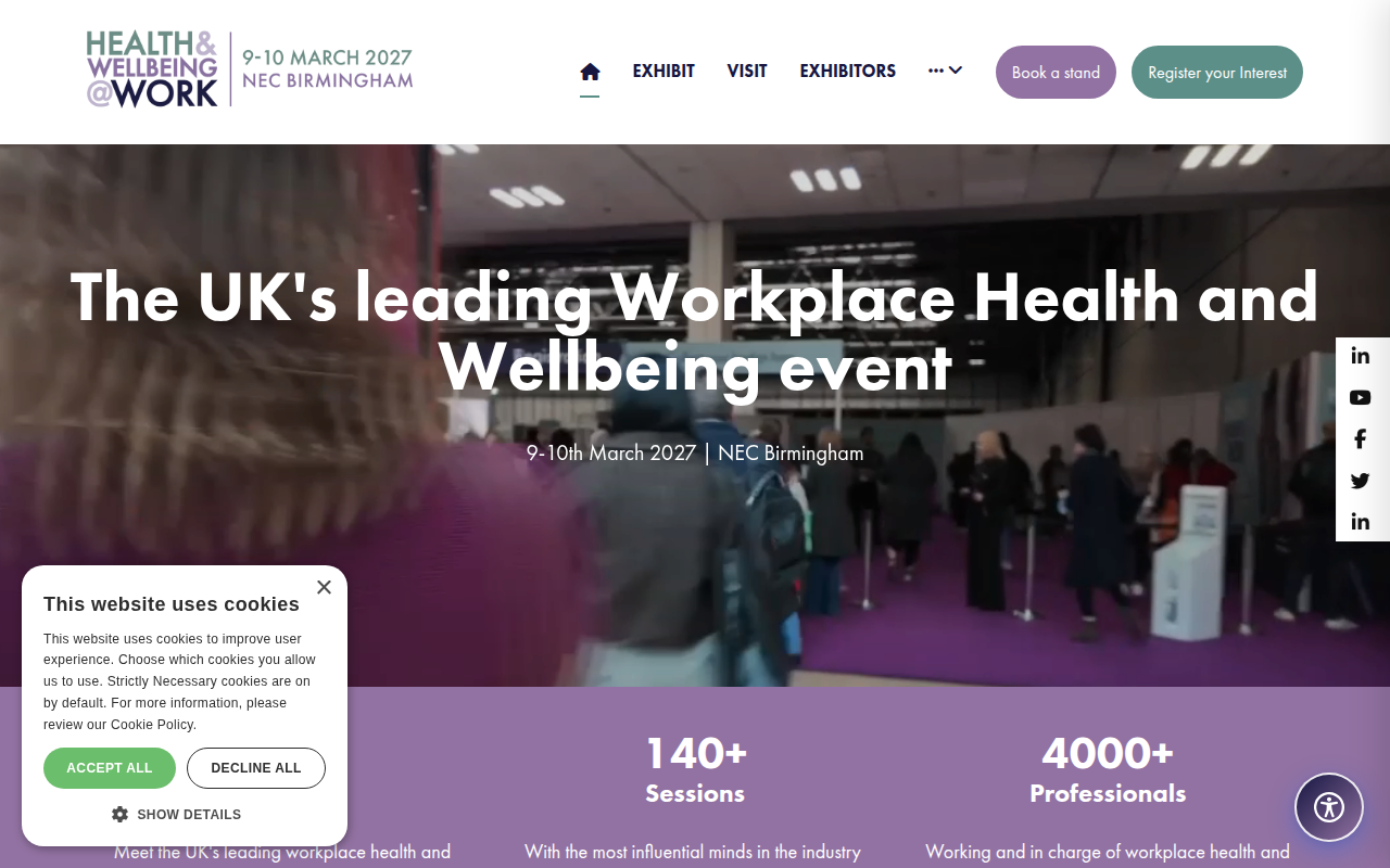 Health and Wellbeing at Work conference website