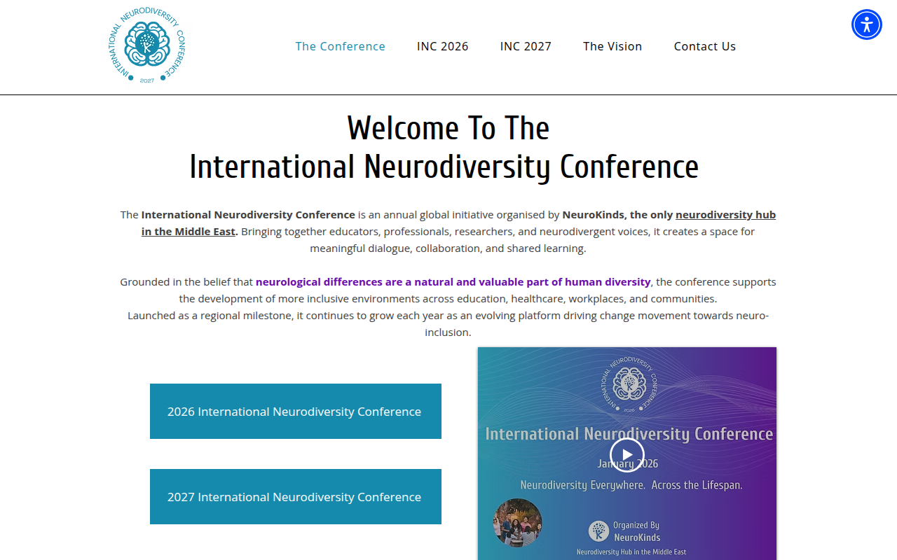International Neurodiversity Conference website