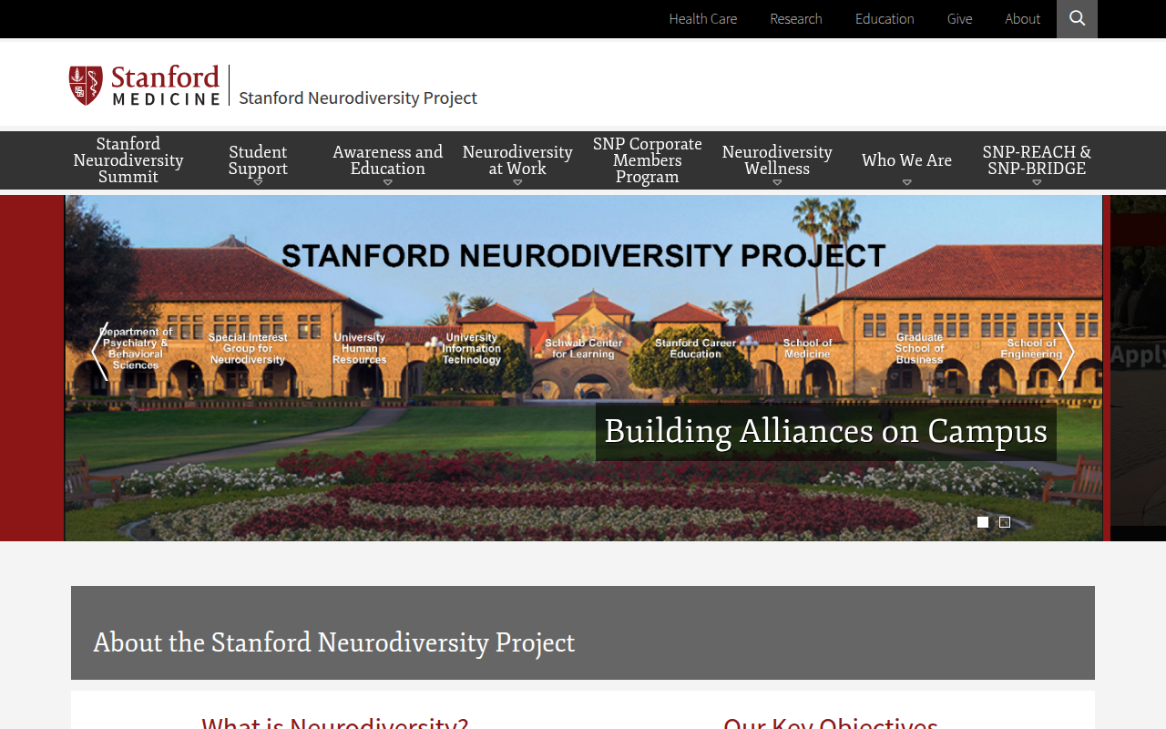 Stanford Neurodiversity Project website